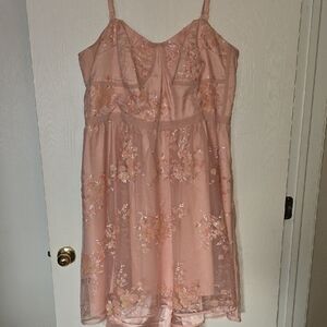 City Chic Pink Floral Prom Dress